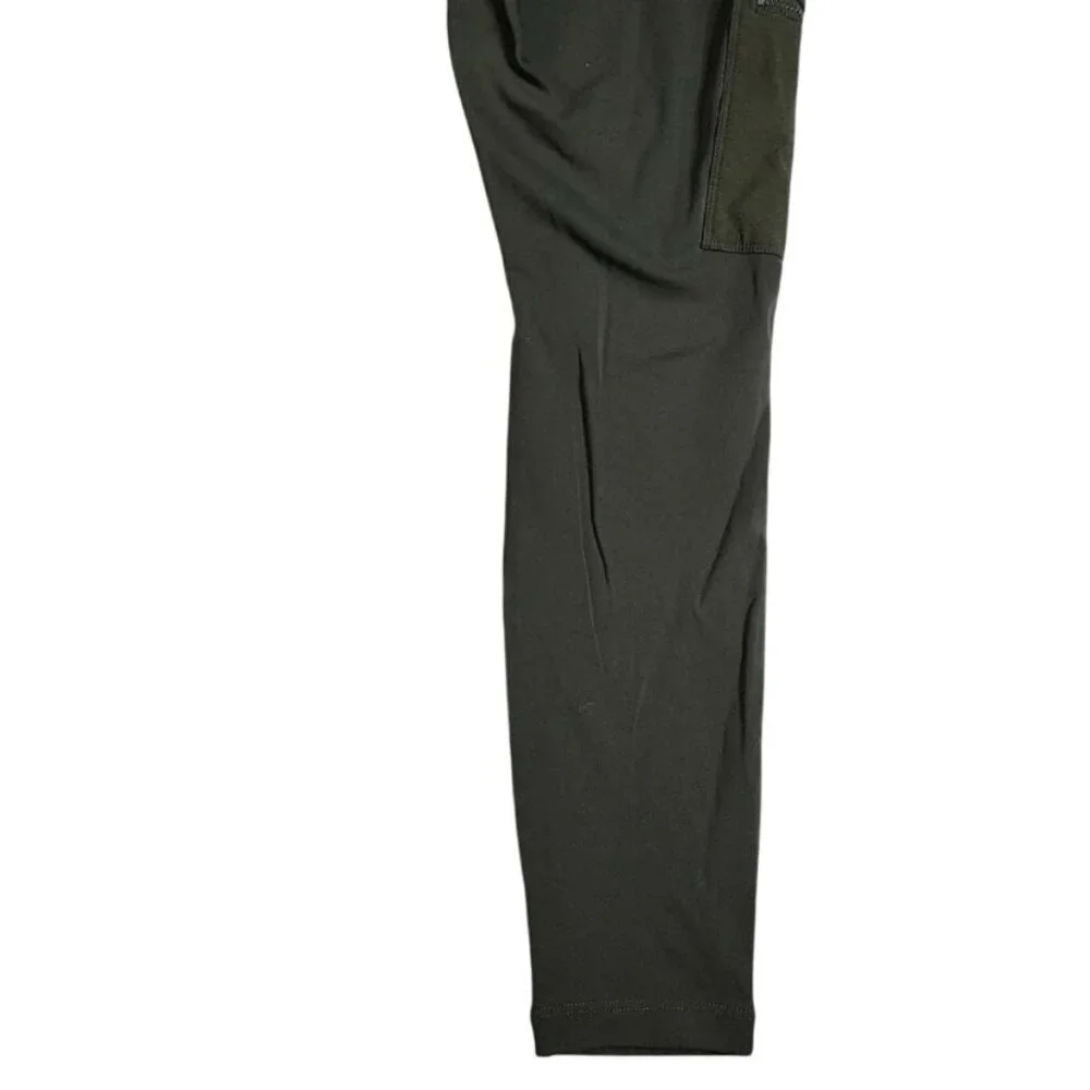 Athleta Headlands Hybrid Cargo II Leggings Tights Aspen Olive Green Size 12 - Picture 4 of 5